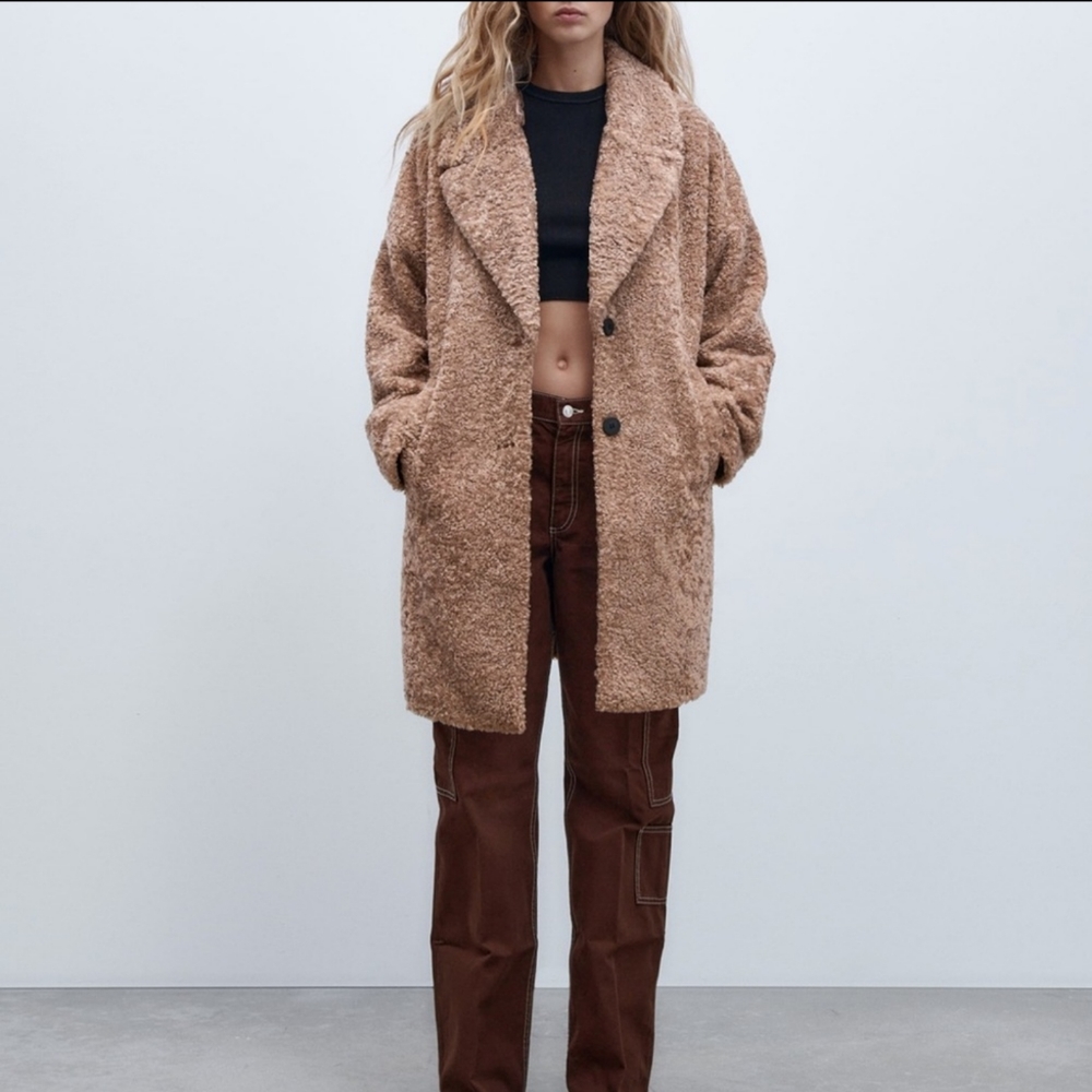 Zara textured teddy jacket - Picture 15 of 17